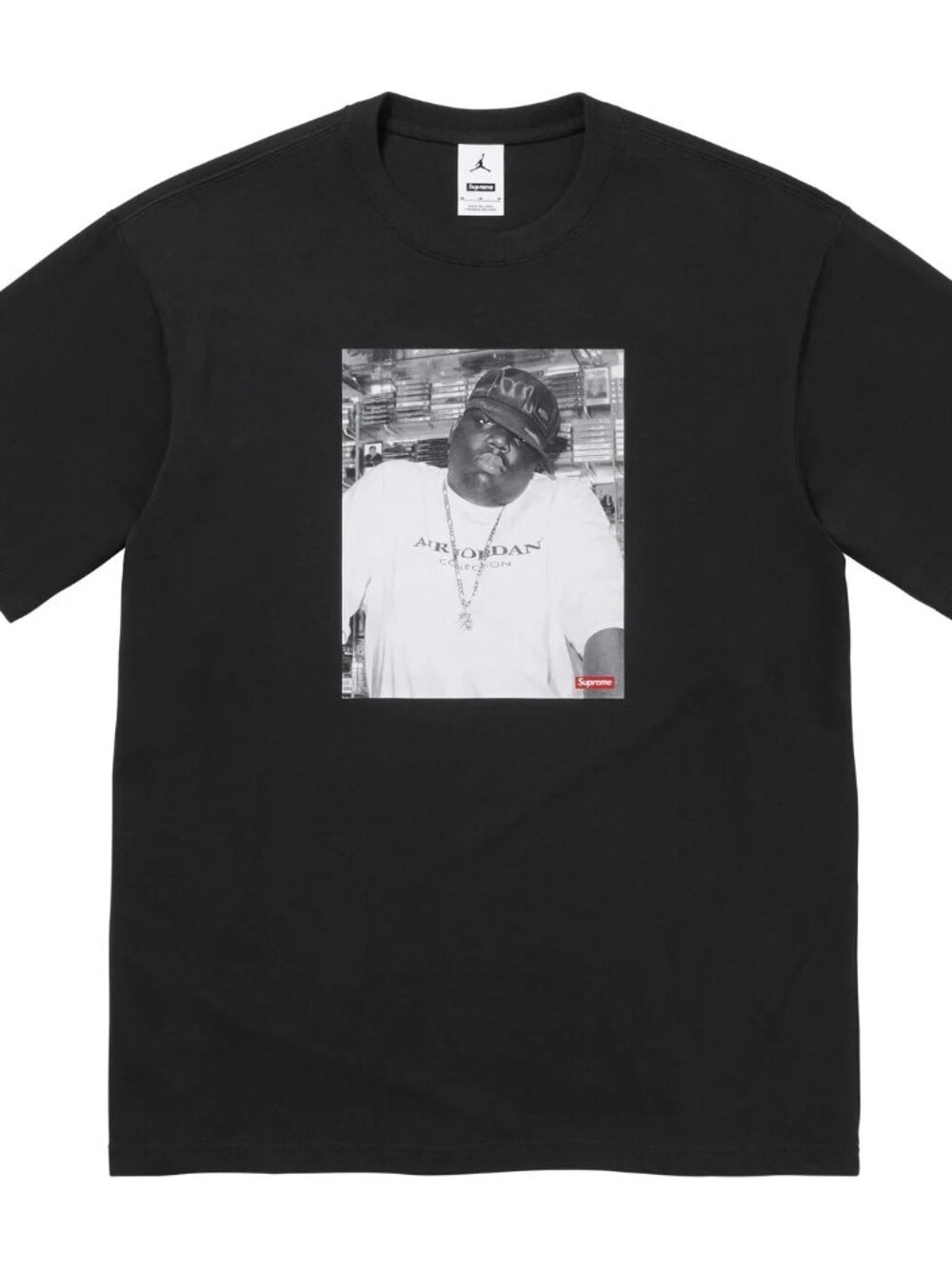 Supreme Jordan Biggie Tee Size Medium Black ss Photo Tee Shirt BOGO Nike 🎤🐐NEW